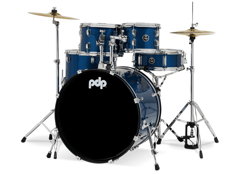 PDP PDCE2215KTRB Center Stage 5-Piece Complete Drum Set (Royal Blue Sparkle)