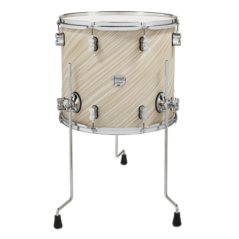 PDP PDCM1416TTTI Concept Maple Finish Ply Tom au sol 14" x 16" - Ivoire torsadé