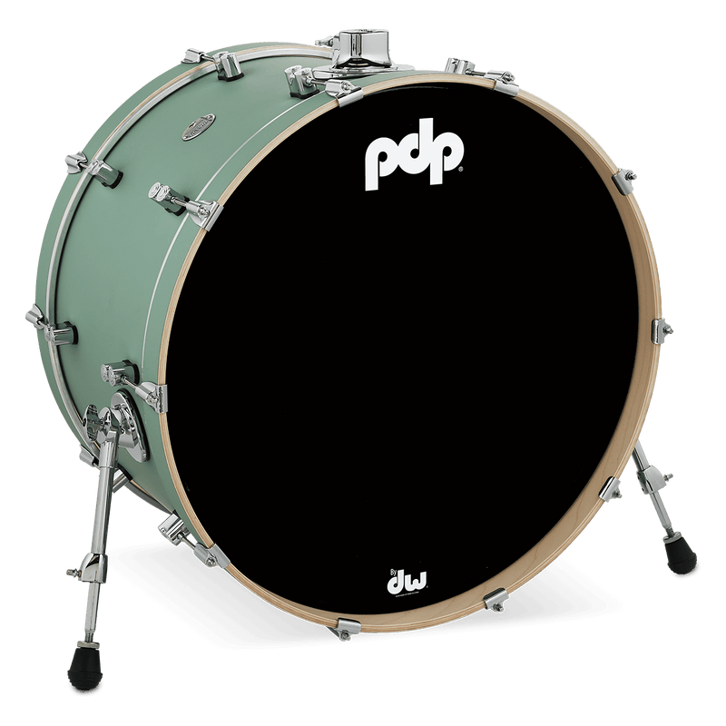 PDP PDCM1424KKSF Concept Maple Finish Ply Bass Drum (Satin Seafoam) - 14" x 24"