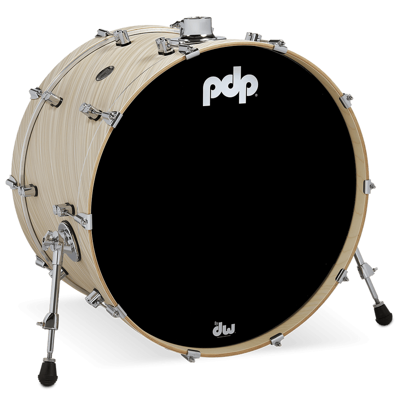 PDP PDCM1424KKTI Concept Maple Finish Ply Bass Drum (Twisted Ivory) - 14" x 24"