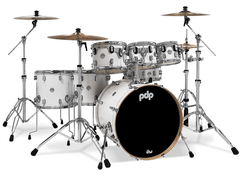 PDP PDCM2217PW Concept Maple 7-Piece Shell Pack Lacquer Finish (Pearlescent White)