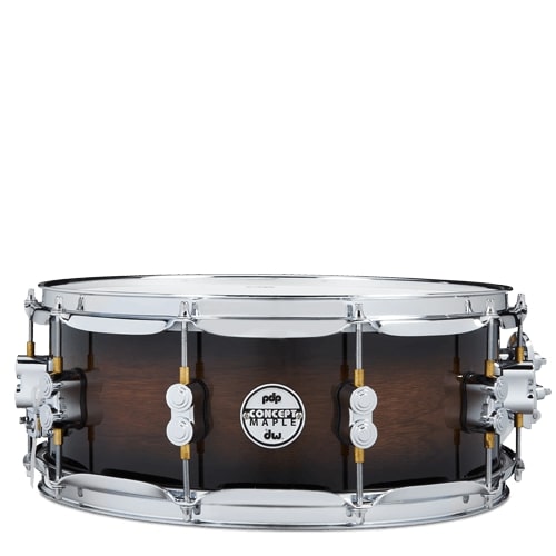 PDP PDCMX5514SSWC Concept Series Maple Exotic Snare Drum (Walnut to Charcoal Burst) - 5.5" x 14"