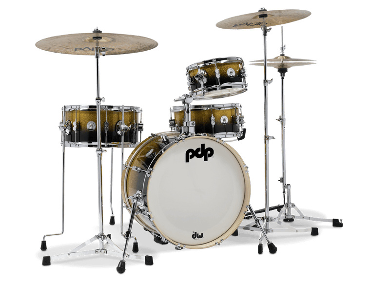 PDP PDDJ1804YBPK Daru Jones New Yorker 4-Piece Shell Pack (Yellow to Black Sparkle Lacquer)