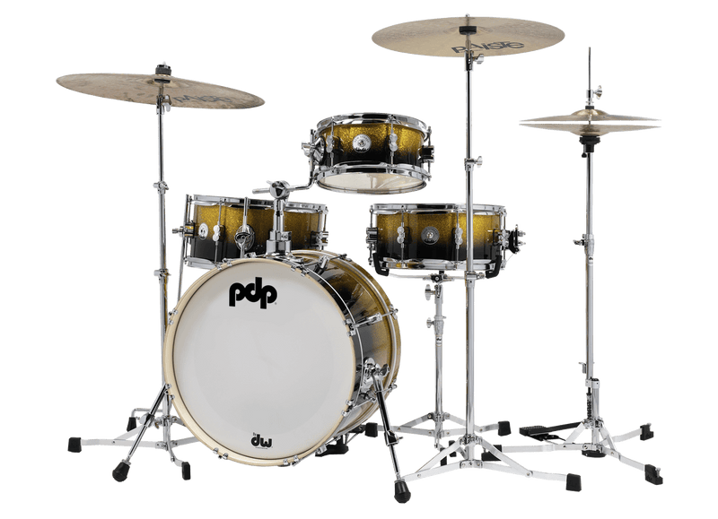 PDP PDDJ1804YBPK Daru Jones New Yorker 4-Piece Shell Pack (Yellow to Black Sparkle Lacquer)