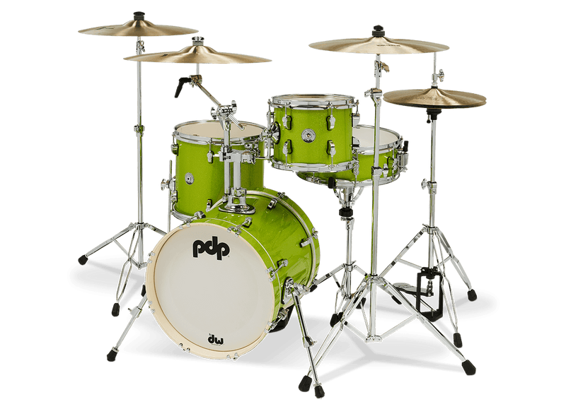 PDP PDNY1604EL New Yorker 4-Piece Shell Pack (Electric Green Sparkle)