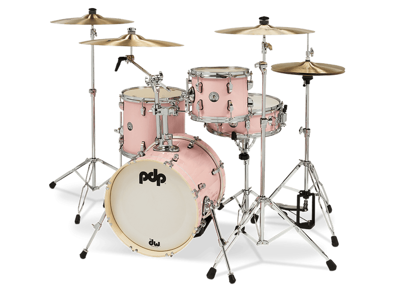 PDP PDNY1604PR New Yorker 4-Piece Shell Pack (Pale Rose Sparkle)