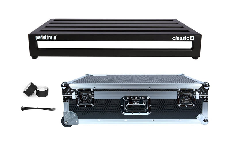 Pedaltrain CLASSIC 3 Pedalboard avec étui de visite à roulettes (PT-CL3-TCW)