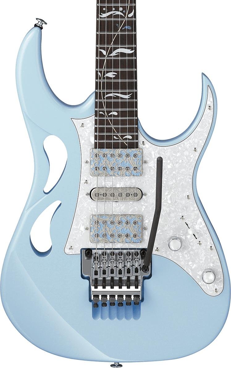 Ibanez PIA3761CBLP Signature Series Steve Vai Guitare électrique 6 cordes avec étui – Bleu poudre