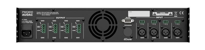 Audac PMQ600 WaveDynamics Quad-Channel 70/100V Power Amplifier