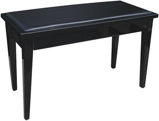 Banc de piano Profile PPB-102C avec compartiment - Noir