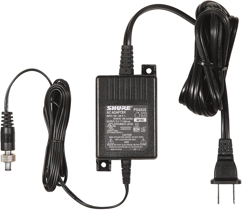 Shure PS43US 15-VDC Power Supply for Shure Wireless Receivers