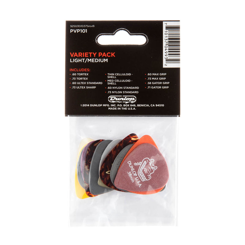 Dunlop PVP101 Guitar Pick Variety Pack - 12 pack