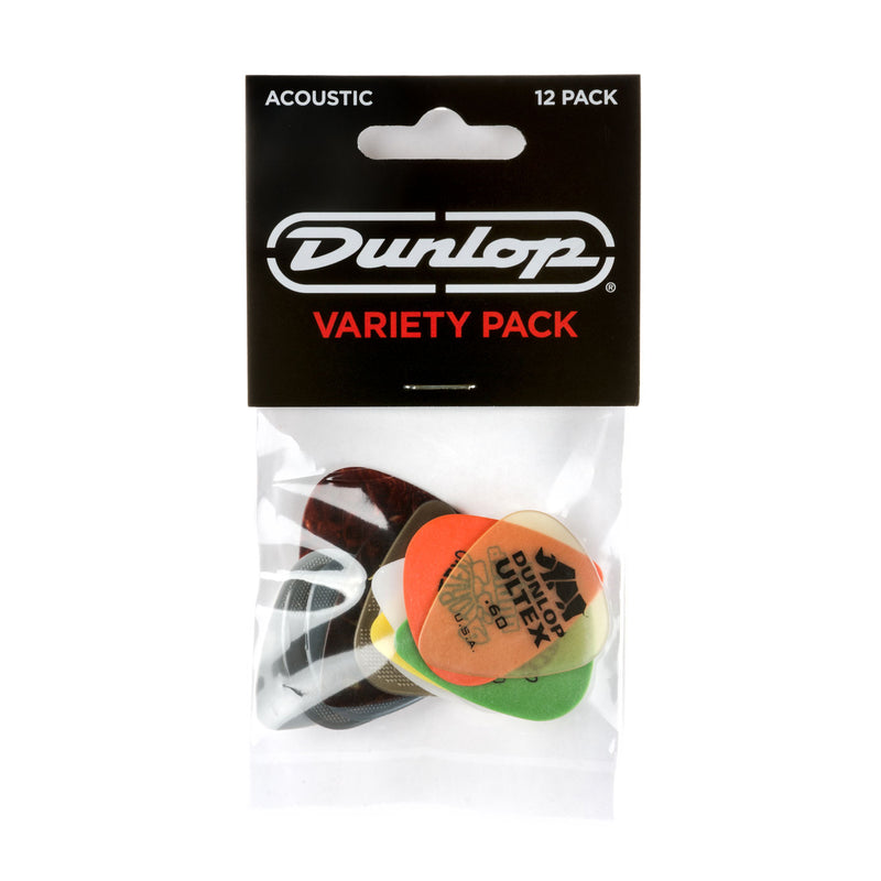 Dunlop PVP112 Acoustic Guitar Pick Variety Pack - 12 pack