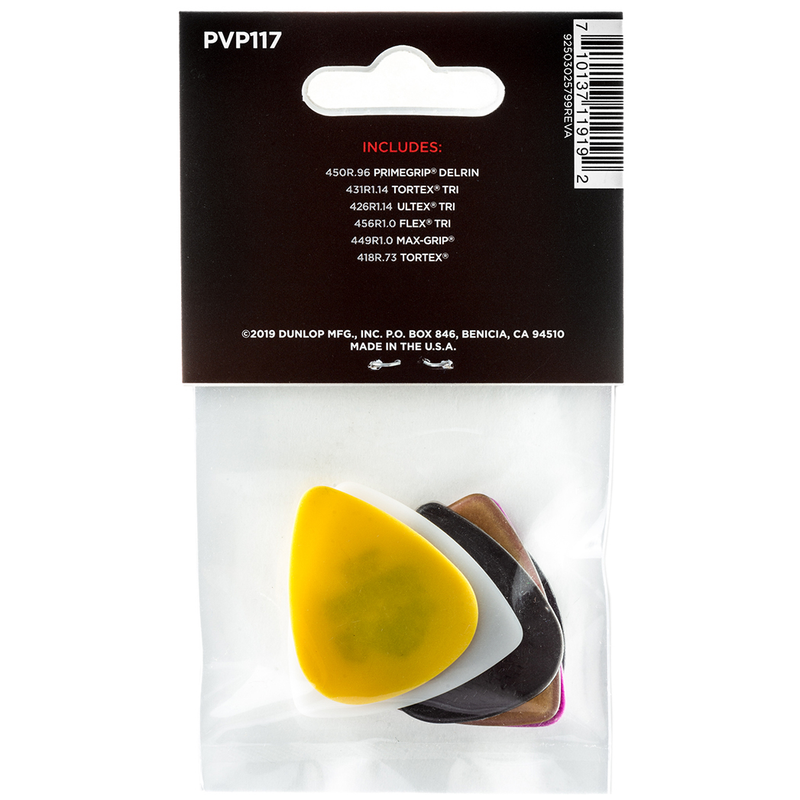 Dunlop PVP117 Bass Pick Variety Pack - 6 pack