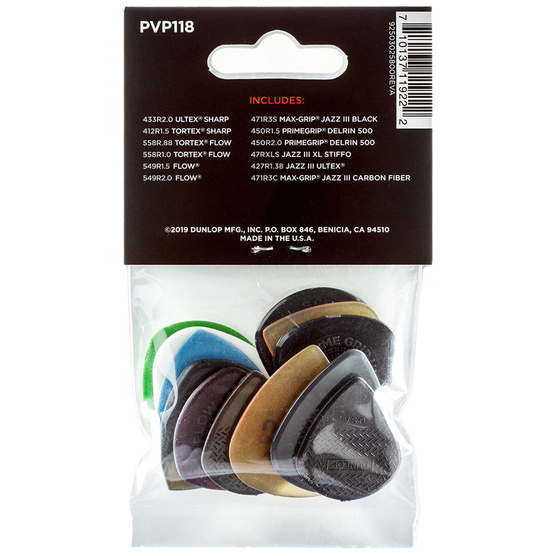 Dunlop PVP118 Shred Pick Variety Pack - 12 pack