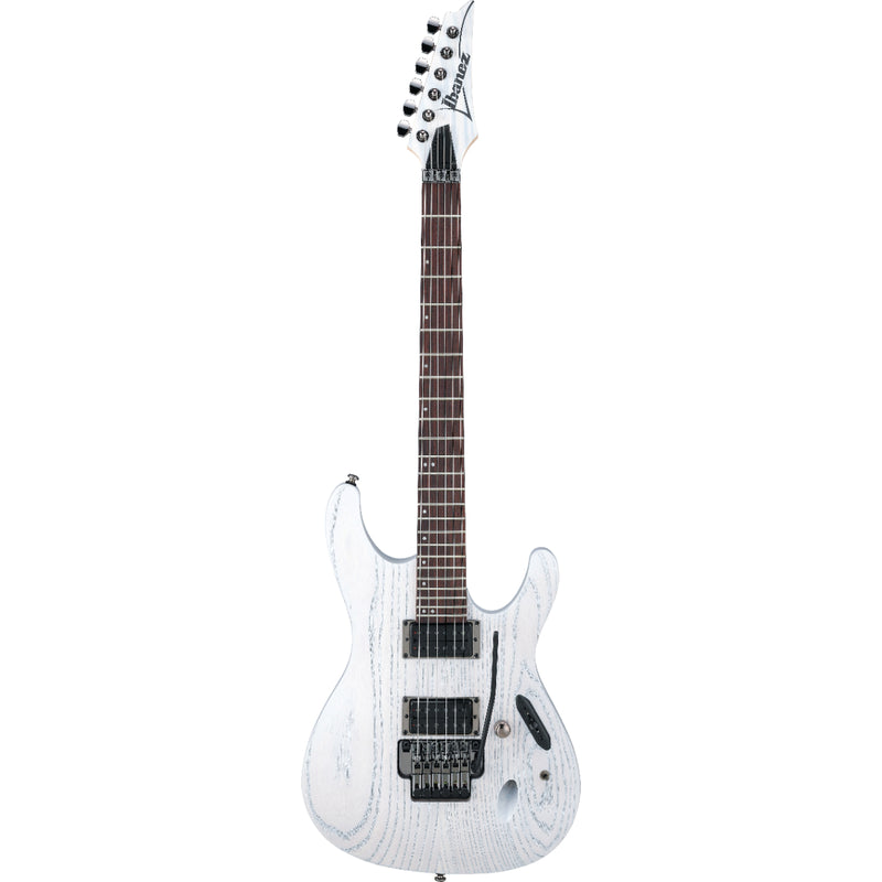 Ibanez PWM20 Paul Wagoner Signature - Guitare électrique avec trémolo Edge Solo II avec sac - Grain blanc 