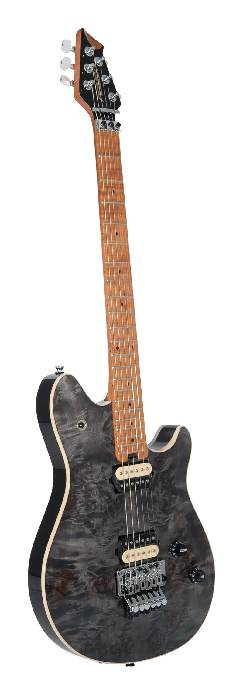 Guitare électrique Peavey HP-2 avec un trémolo Floyd Rose sous licence de Peavey (noir transparent)