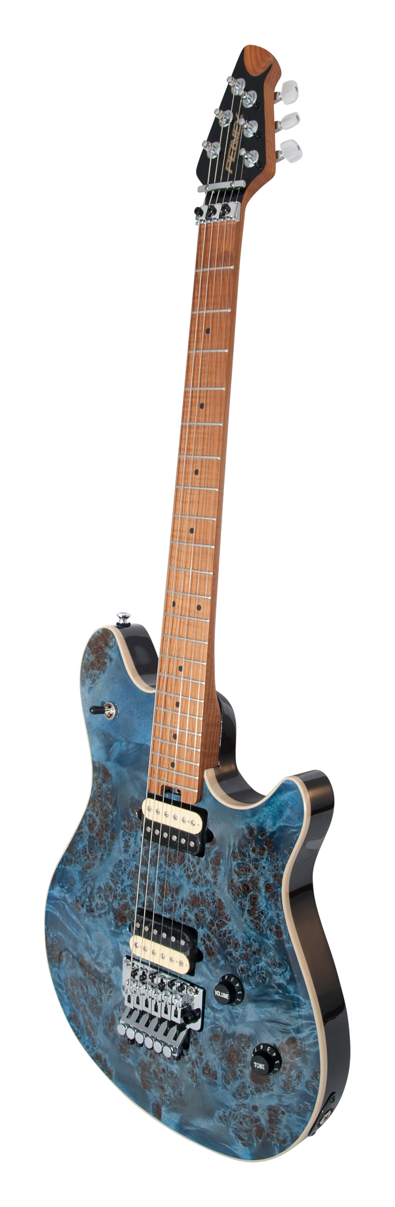 Guitare électrique Peavey HP-2 avec un Tremolo Floyd Rose sous licence de Peavey (bleu transparent)