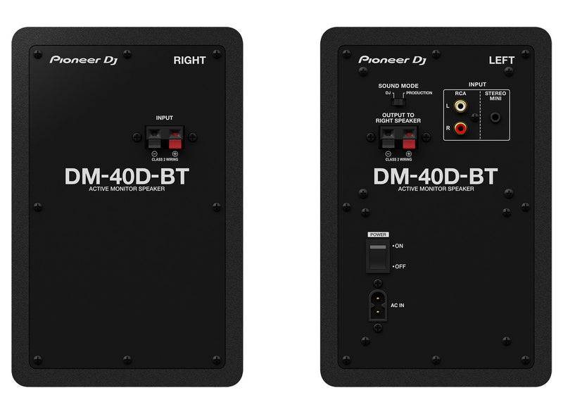 Système de moniteur de bureau Pioneer DJ DM-40D-BT 4" avec Bluetooth (noir)