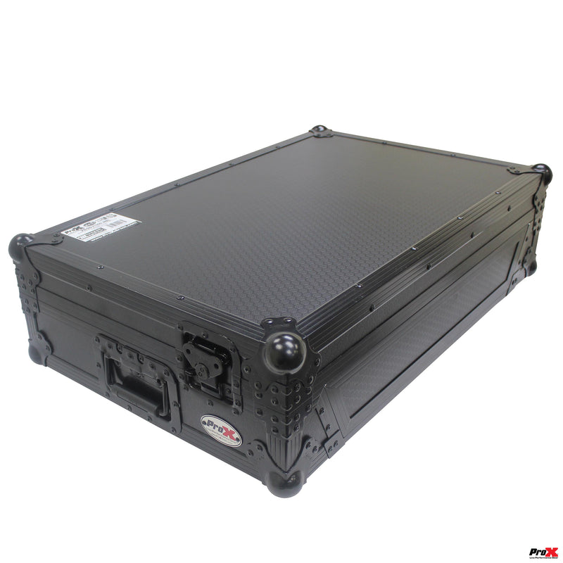 Prox XS-DDJ1000WBL ATA Flight Case pour Pioneer DDJ-1000 FLX6 SX3 DJ Contrôleur avec espace et roues à rack 1U (noir)