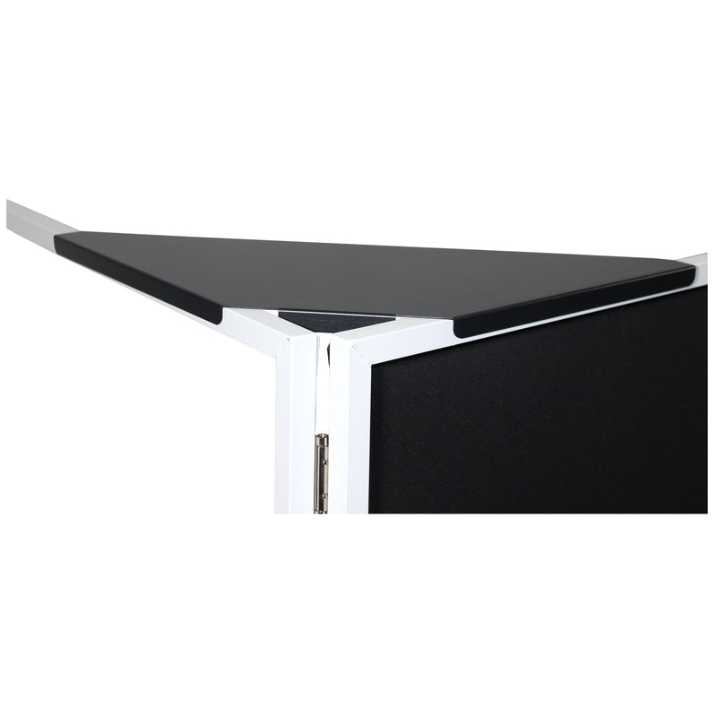 ProX XF-CSBX2 Universal Set of Aluminum Corner Shelves for DJ Facades (Black)