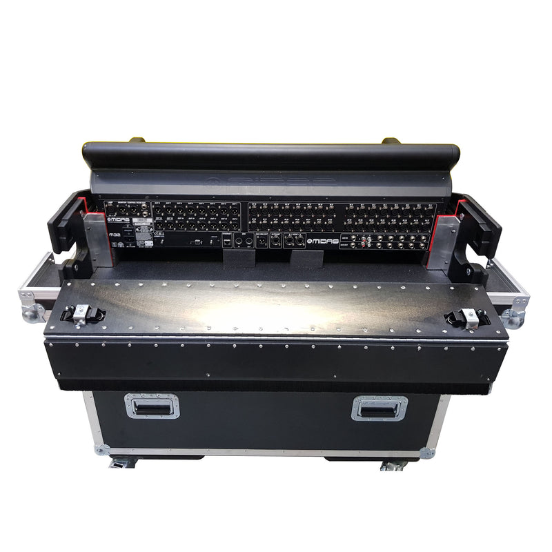 ProX XZ-FMID-M32 Flip-Ready Easy Retracting Hydraulic Lift Case for Midas® M32 - Red One Music