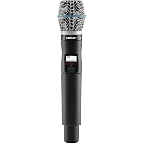 Shure QLXD2/B87A-V50 Émetteur de microphone numérique portable sans fil avec capsule Beta 87A (V50 : 174 à 216 MHz)