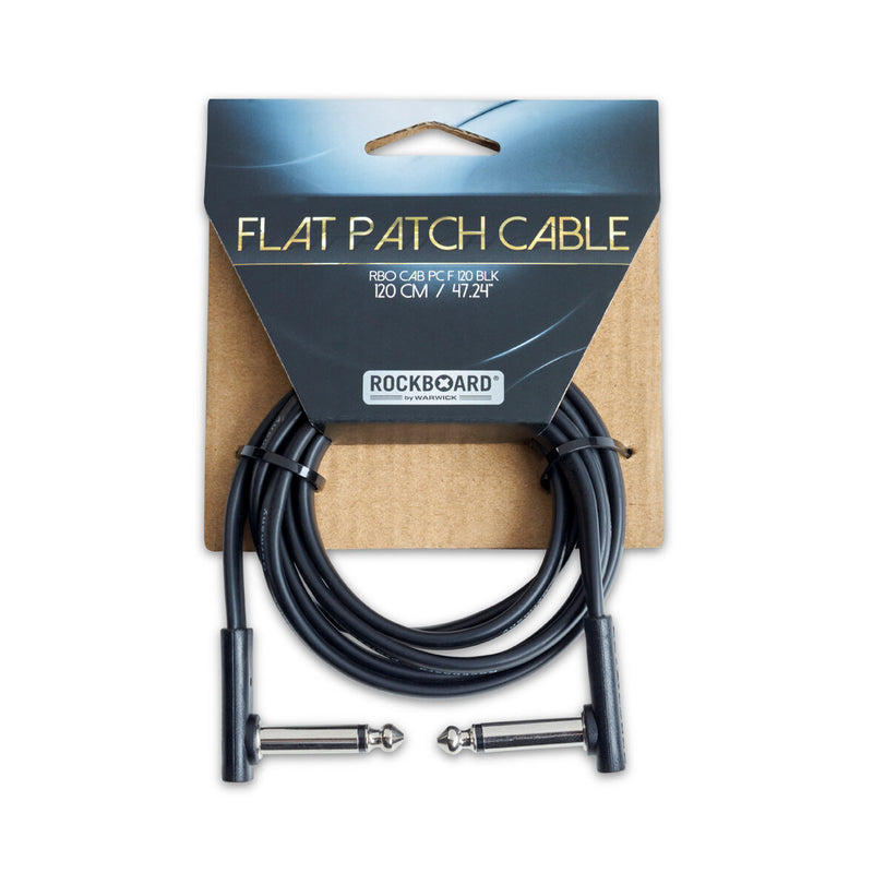 Rockboard RBO CAB PC F 120 BLK Câble de patch plat - 120 cm / 47 1/4 "