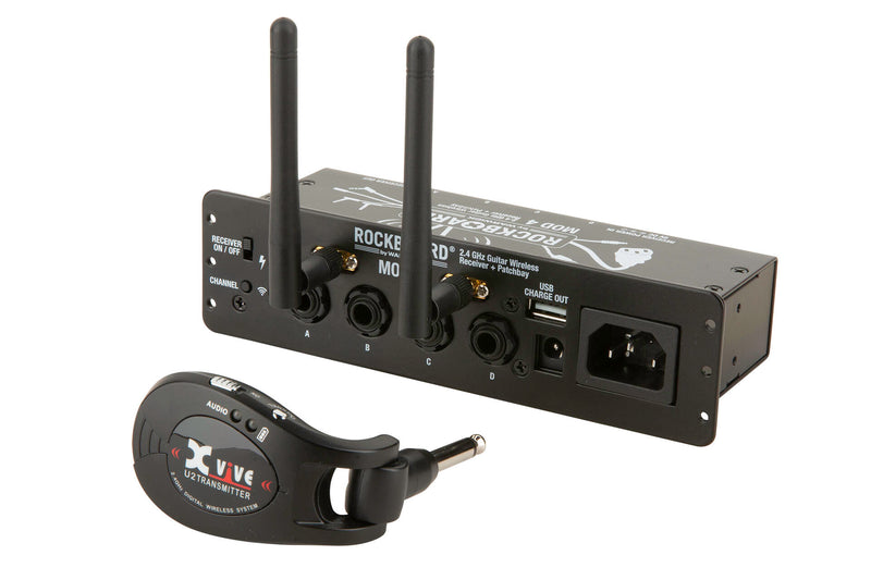 RockBoard RBO B MOD 4 U2 2.4 GHz Guitar Wireless Receiver, Transmitter + TRS Patchbay