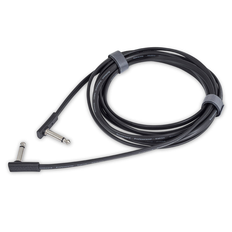 RockBoard RBO CAB FL 300BLK AA Flat Instrument Cable, Angled / Angled - 300 cm / 118 7/64"