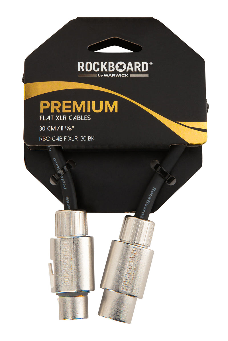 Câble XLR plat RockBoard RBO CAB F XLR 30 BK - 30 cm / 11 13/16"