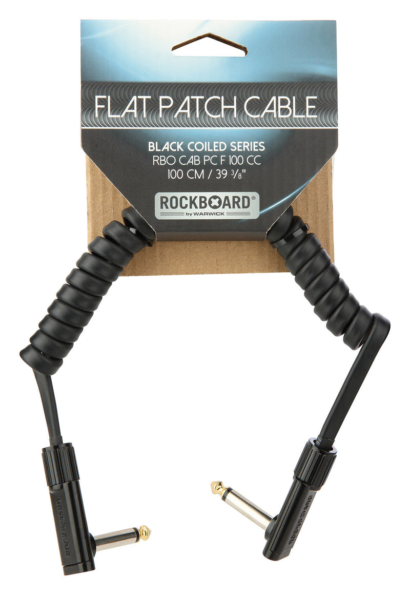 RockBoard RBO CAB PC F 100 CC Coiled Series Flat Patch Cable - 100 cm / 39 3/8"