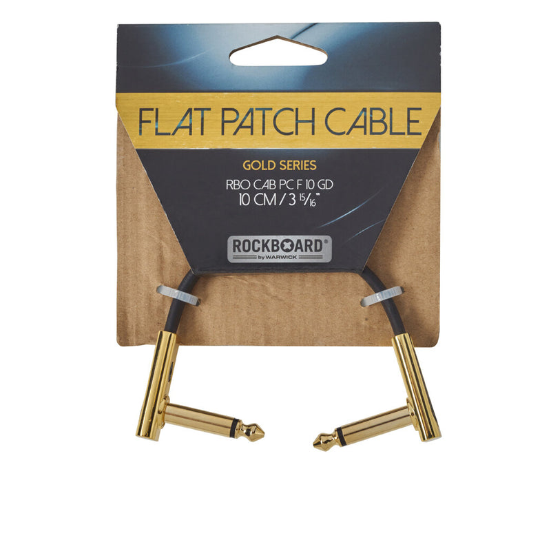 Rockboard RBO CAB PC F 10 GD Gold Series Câble de patch plat - 10 cm / 3 15/16 "