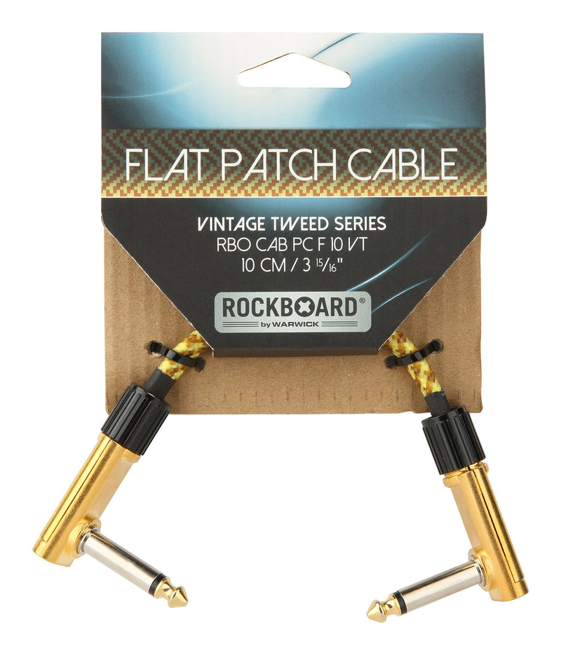Rockboard RBO CAB PC F 10 VT VTAGE TWEED Series Patch Patch Câble - 10 cm / 3 15/16 "