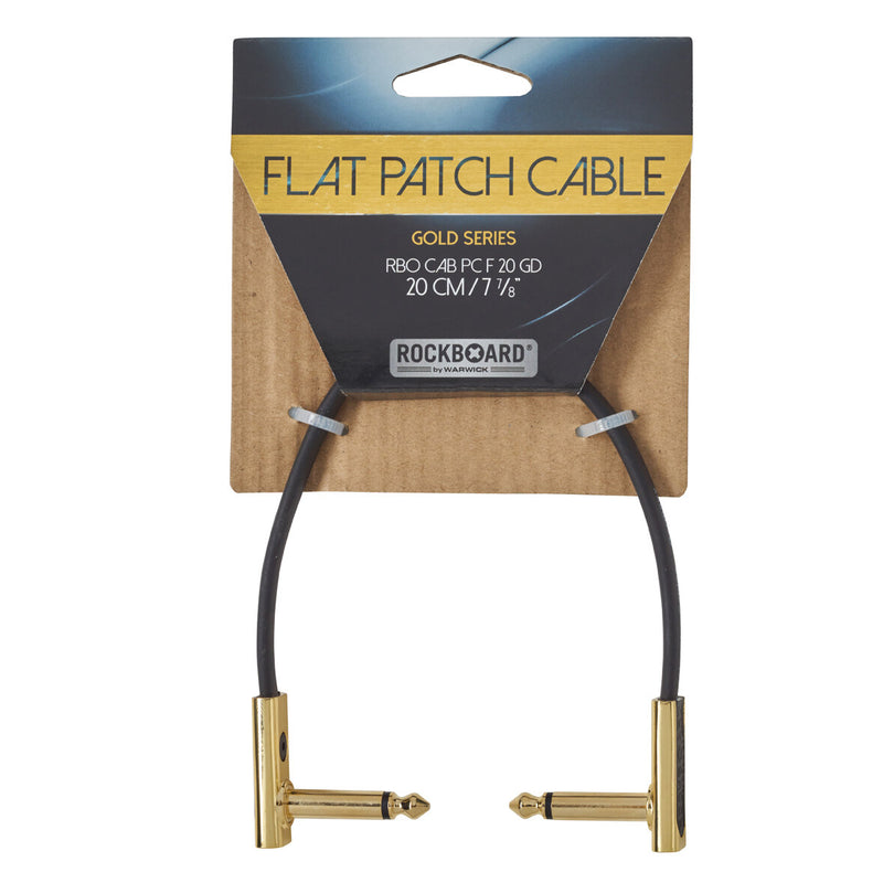 Rockboard RBO CAB PC F 20 GD Gold Series Câble de patch plat - 20 cm / 7 7/8 "