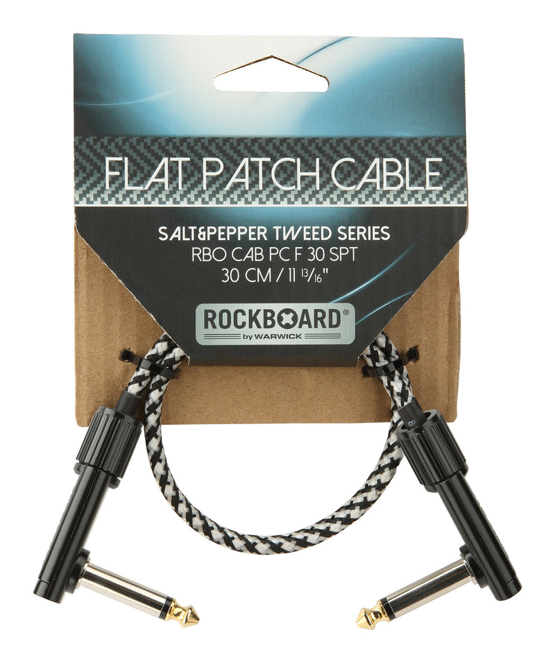 Rockboard RBO CAB PC F 30 SALS SEL & PEPPER TWEED Série Patch Patch Câble - 30 cm / 11 13/16 "