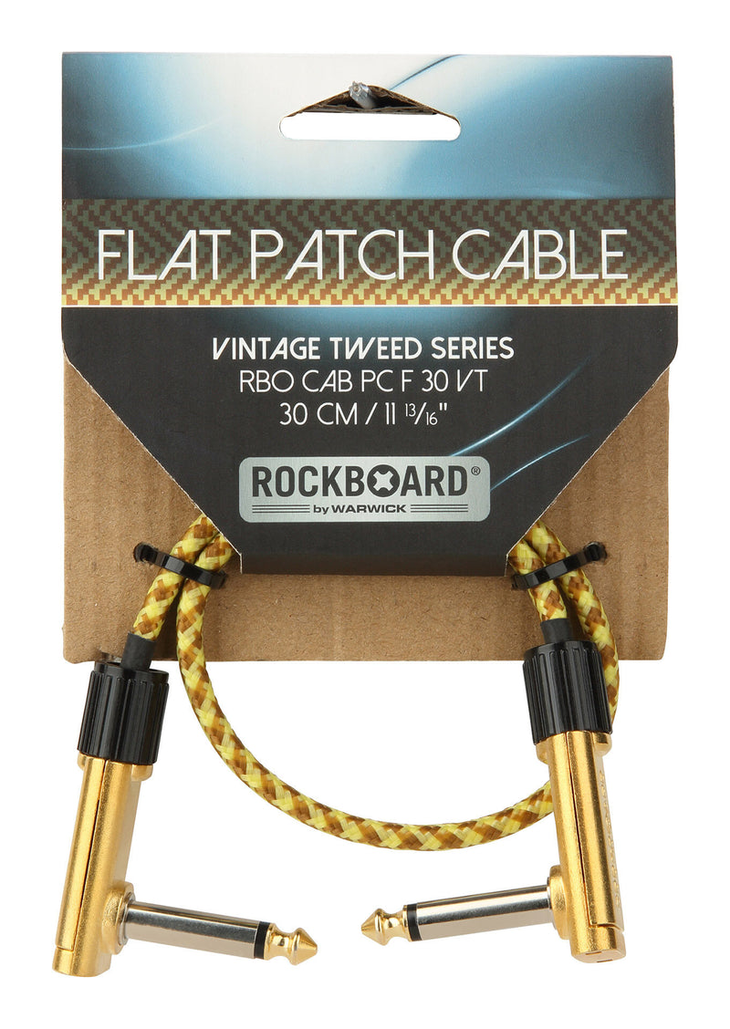 Rockboard RBO CAB PC F 30 VT VTAGE TWEED Series Patch Patch Câble - 30 cm / 11 13/16 "