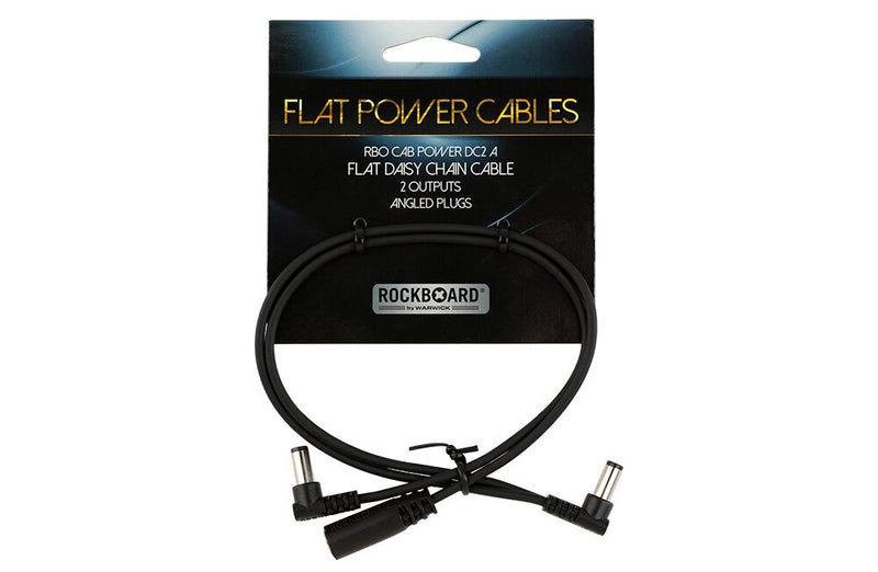 RockBoard RBO CAB POWER DC2 A Flat Daisy Chain Cable, Angled - 2 Outputs