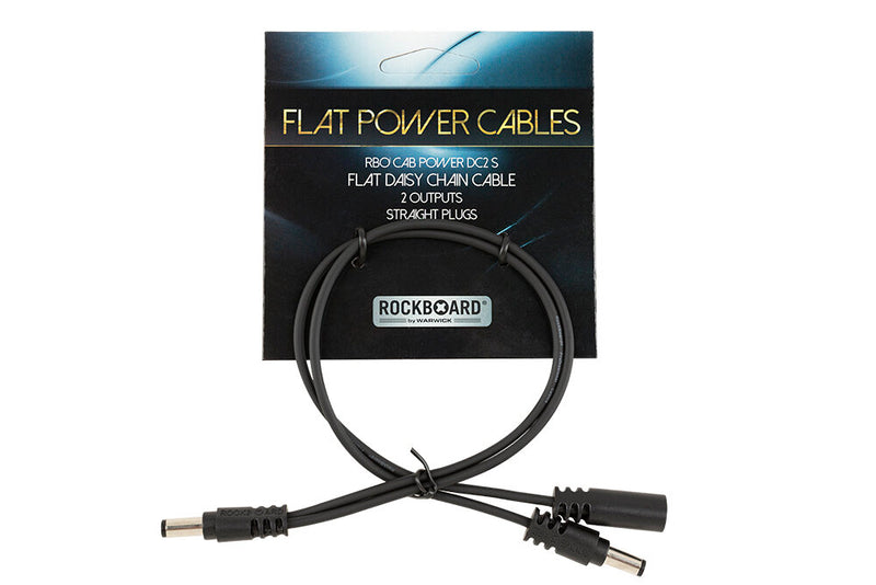 RockBoard RBO CAB POWER DC2 S Flat Daisy Chain Cable, Straight - 2 Outputs