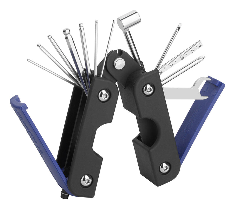 Rockcare RB Tool Multi Tool I 13 en 1 ensemble multi-outils avec enrouleur de chaîne pour guitare et basse (pouce / bleu)