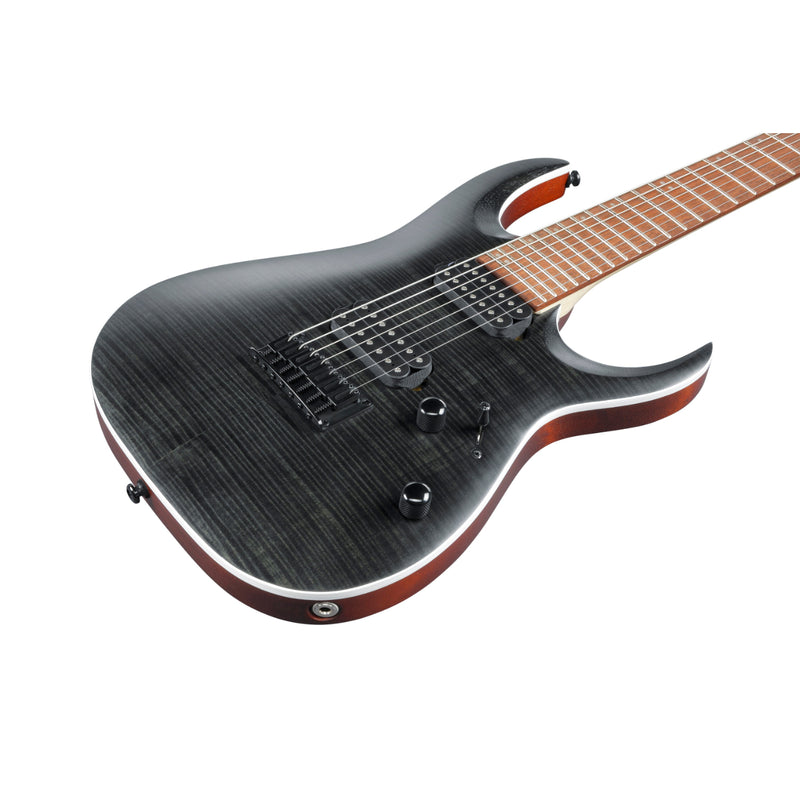 Ibanez RGA742FMTGF RGA Standard - Guitare électrique 7 cordes avec Edge Tremolo - Gris Transparent Plat 