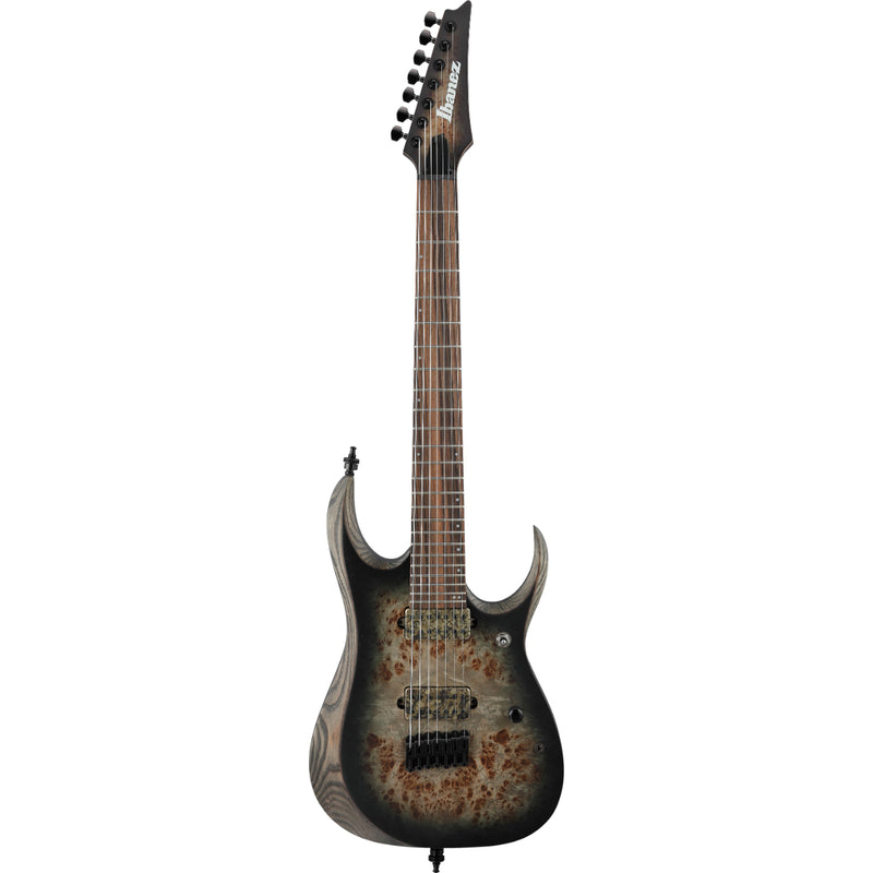 Ibanez RGD71ALPACKF RGD Axion Label - Guitare électrique 7 cordes - Charcoal Burst Black Flat 