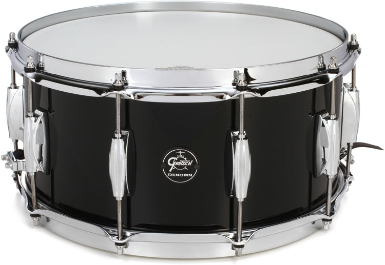 Gretsch Drums RN2-6514S-PB Renown Series Snare Drum (Piano Black) - 6.5" x 14"