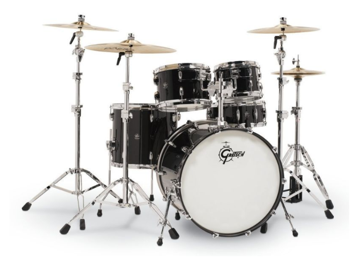 Gretsch Drums RN2-E8246-PB Renown 4-Piece Drum Kit (Piano Black)