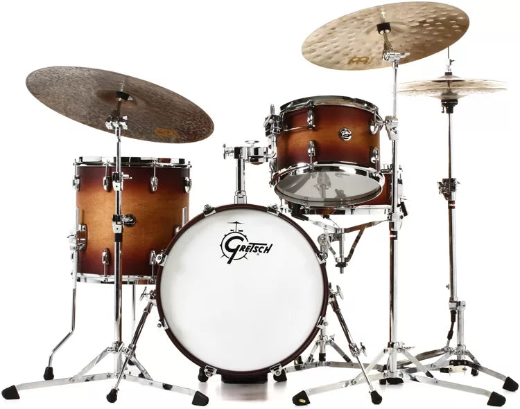 Gretsch Drums RN2-J484-STB Renown 4-Piece (12,14,18,14SN) Shell Pack With Snare Drum (Satin Tobacco Burst)