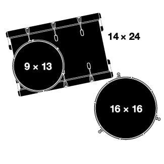 Gretsch Drums RN2-R643-PB Renown 3-Piece Maple Drum Shell Pack (Piano Black)