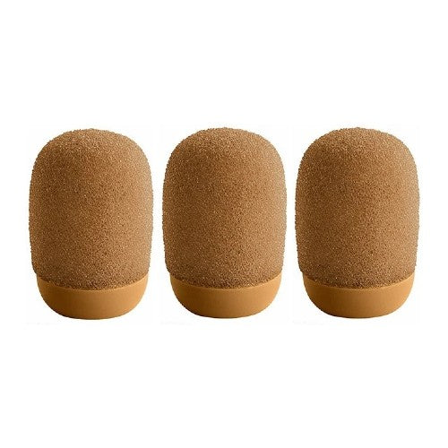 Écran de revers à capuche Shure Snap pour un microphone à revers uniplex - 3 pack (cacao)