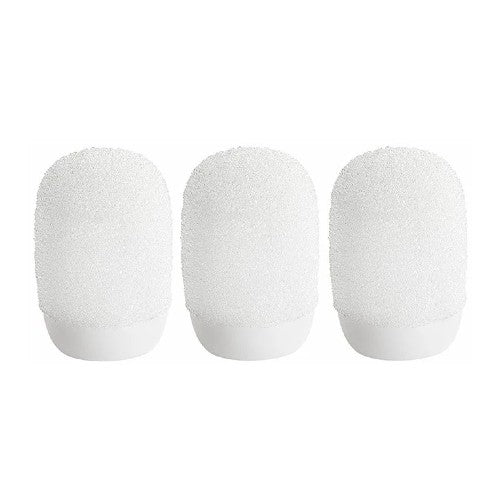 Shure Snap Fit Windscreen for UniPlex Lapel Microphone - 3-Pack (White)