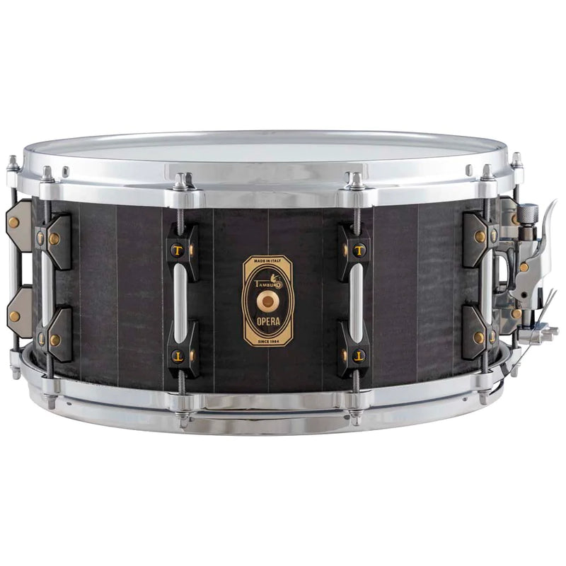 Tamburo TB OPSD1465FN OPERA Series Stave-Wood Snare Drum (Flamed Black) - 14" x 6.5"
