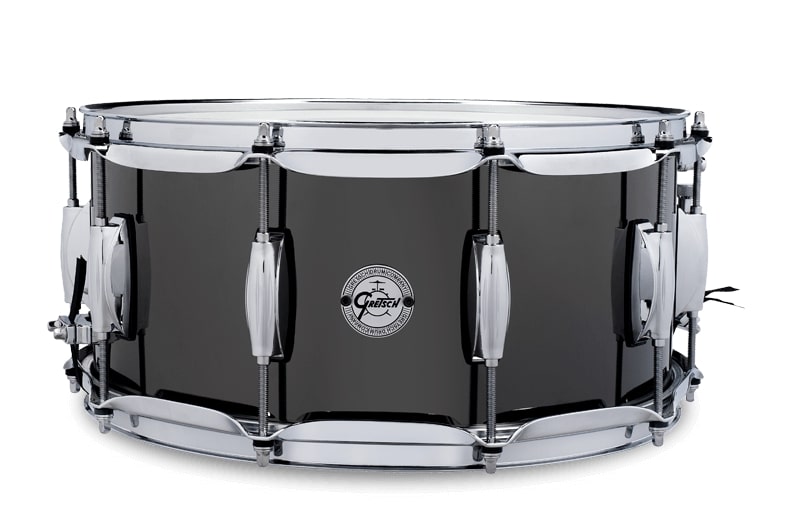 Gretsch Drums Caisse claire en nickel noir sur acier 6,5" x 14"